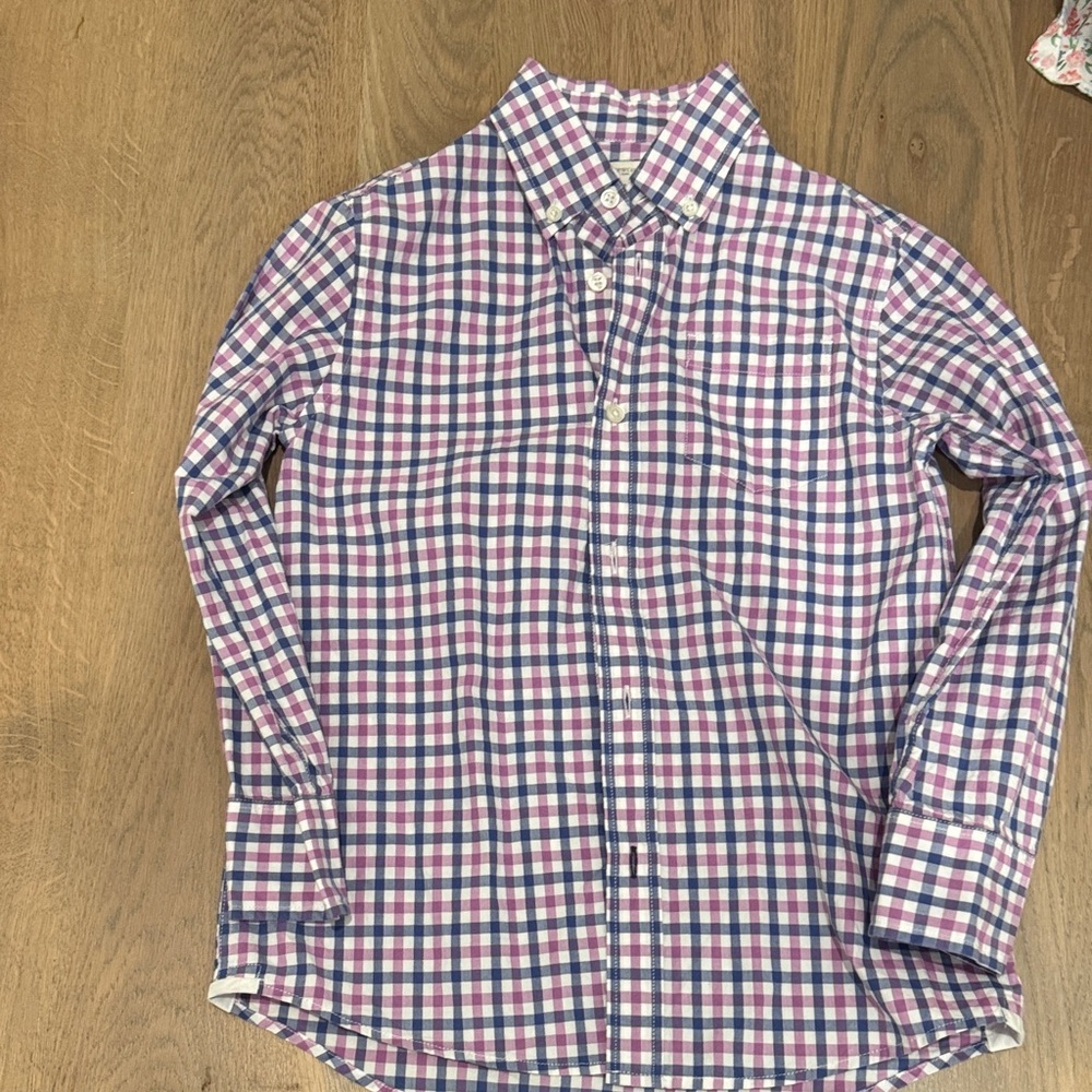 Crewcuts Kids Plaid Shirt - Blue and Pink